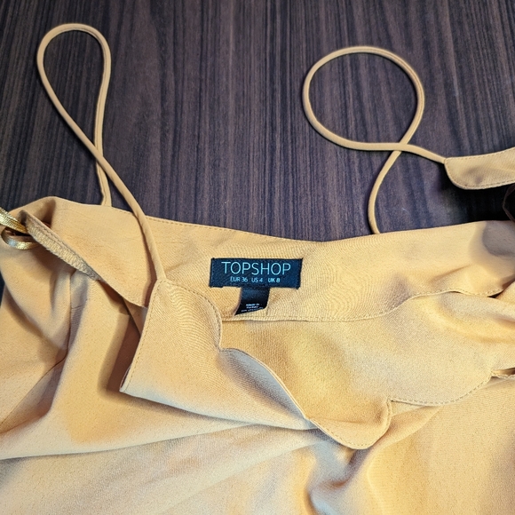 Topshop yellow tank top size 4 - Picture 1 of 3